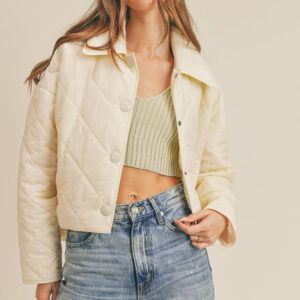 Custom Cropped Quilted Puffer Jacket for Wholesale