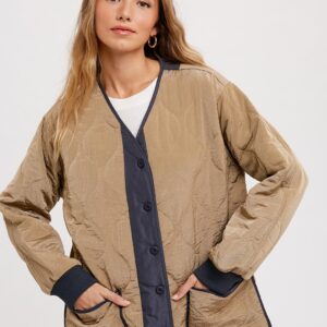 Wholesale Button Up Quilted Jacket Supplier